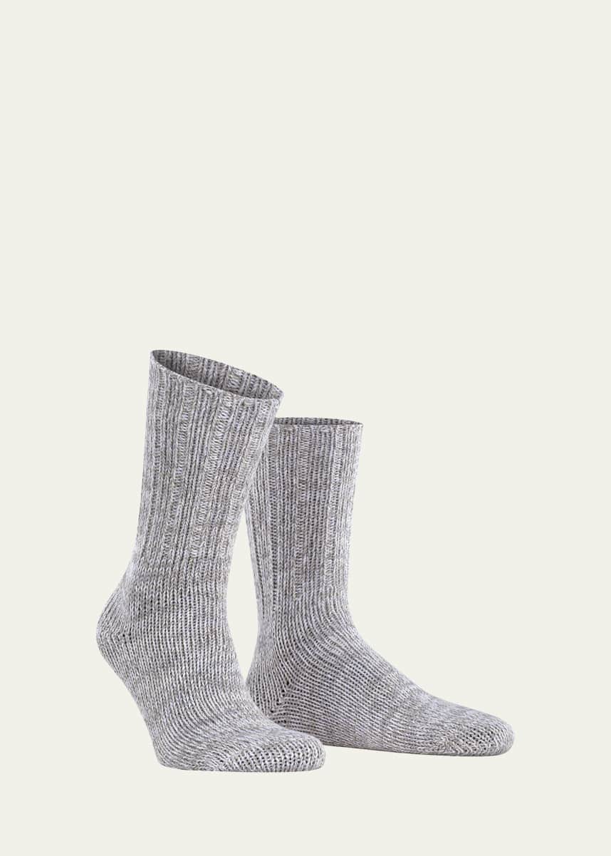 Falke Men's Brooklyn Rib-Knit Cotton Socks