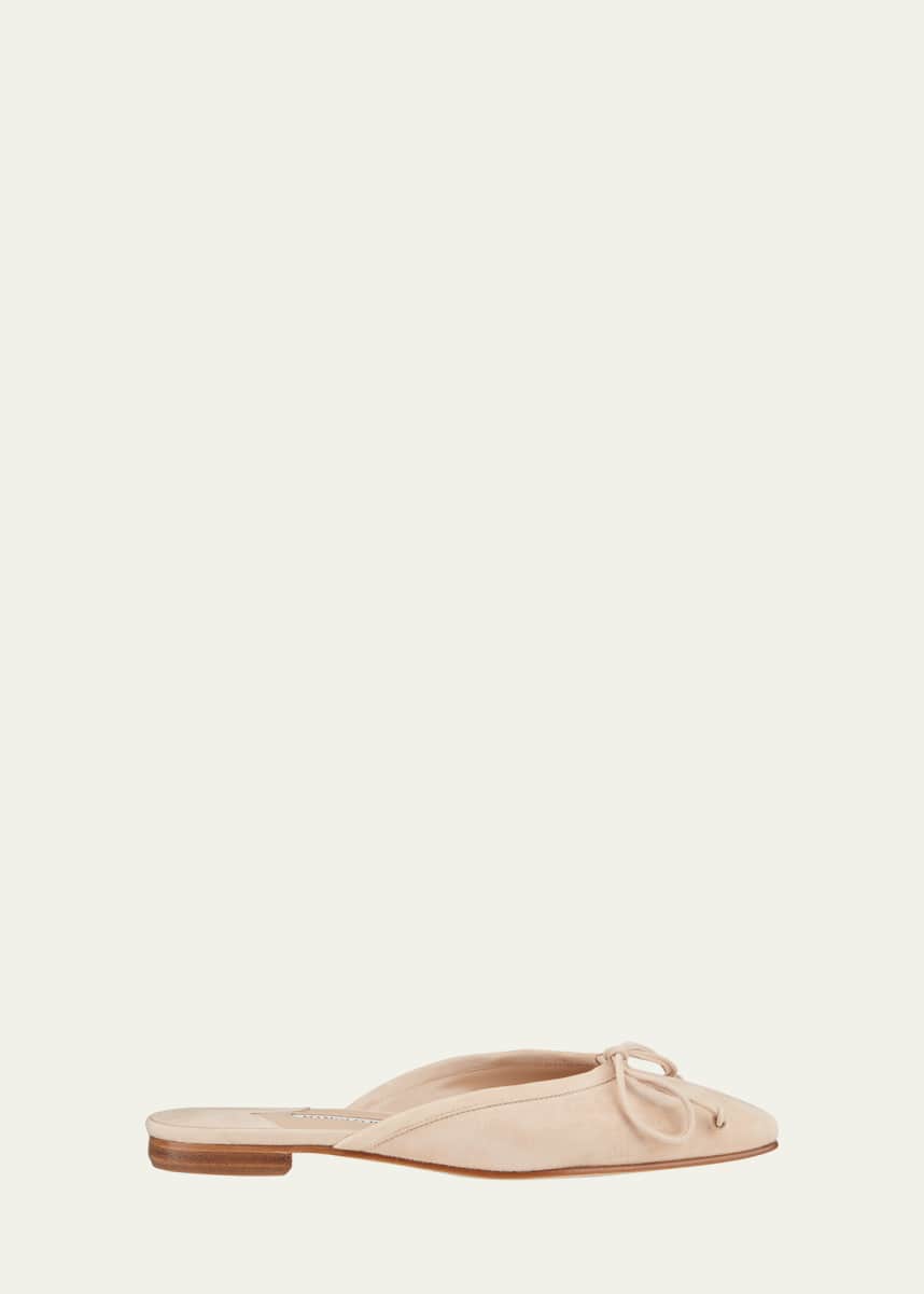 Gucci flat bow suede mule discount