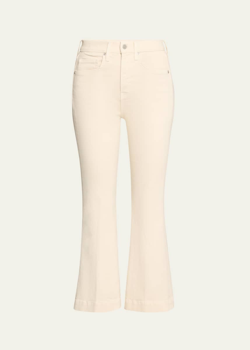 Veronica Beard Carson High-Rise Ankle Flare Jeans