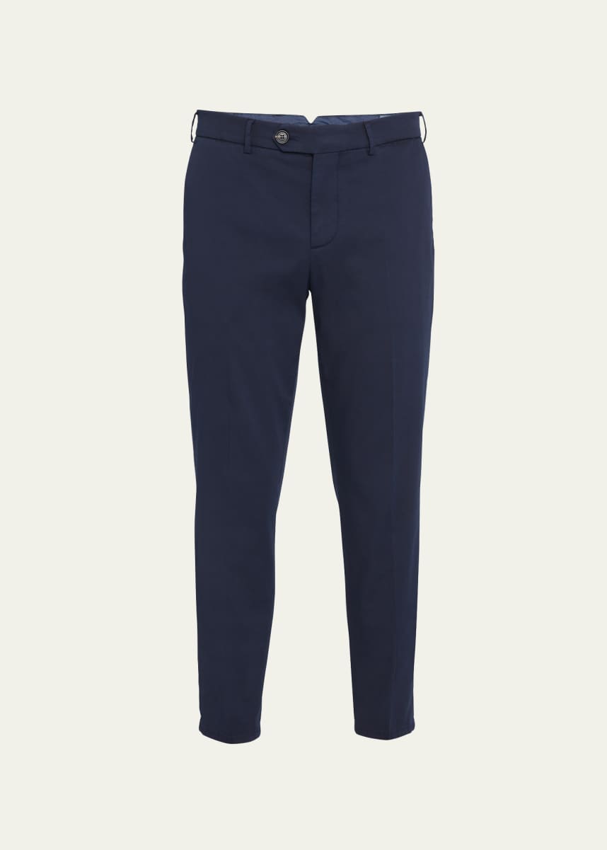 Brunello Cucinelli Men's American Pima Italian-Fit Chino Trousers