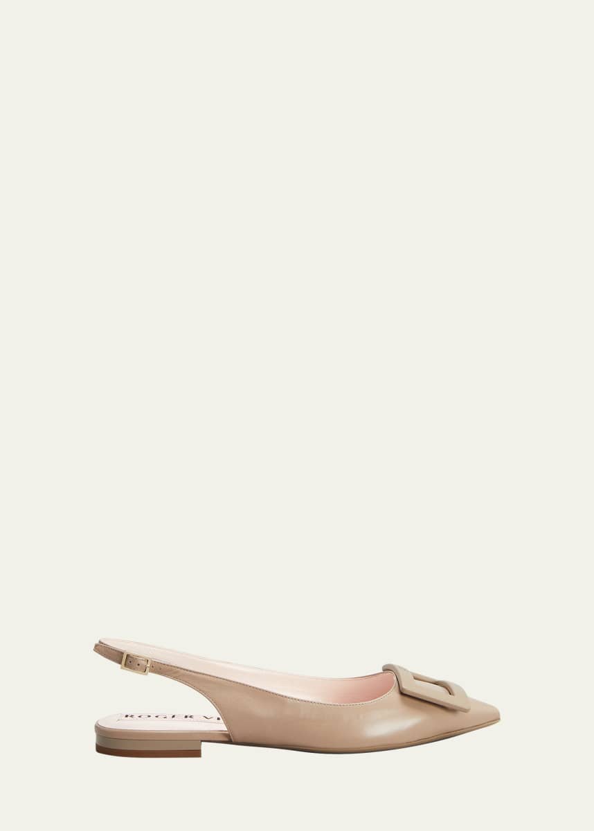 Roger Vivier Slingback Buckle Ballerina Flats