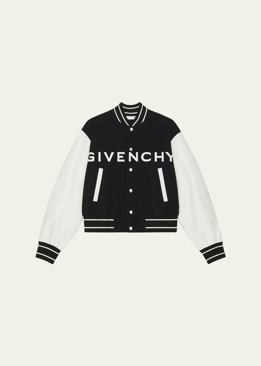 Givenchy Men's Wool-Leather Logo Varsity Jacket