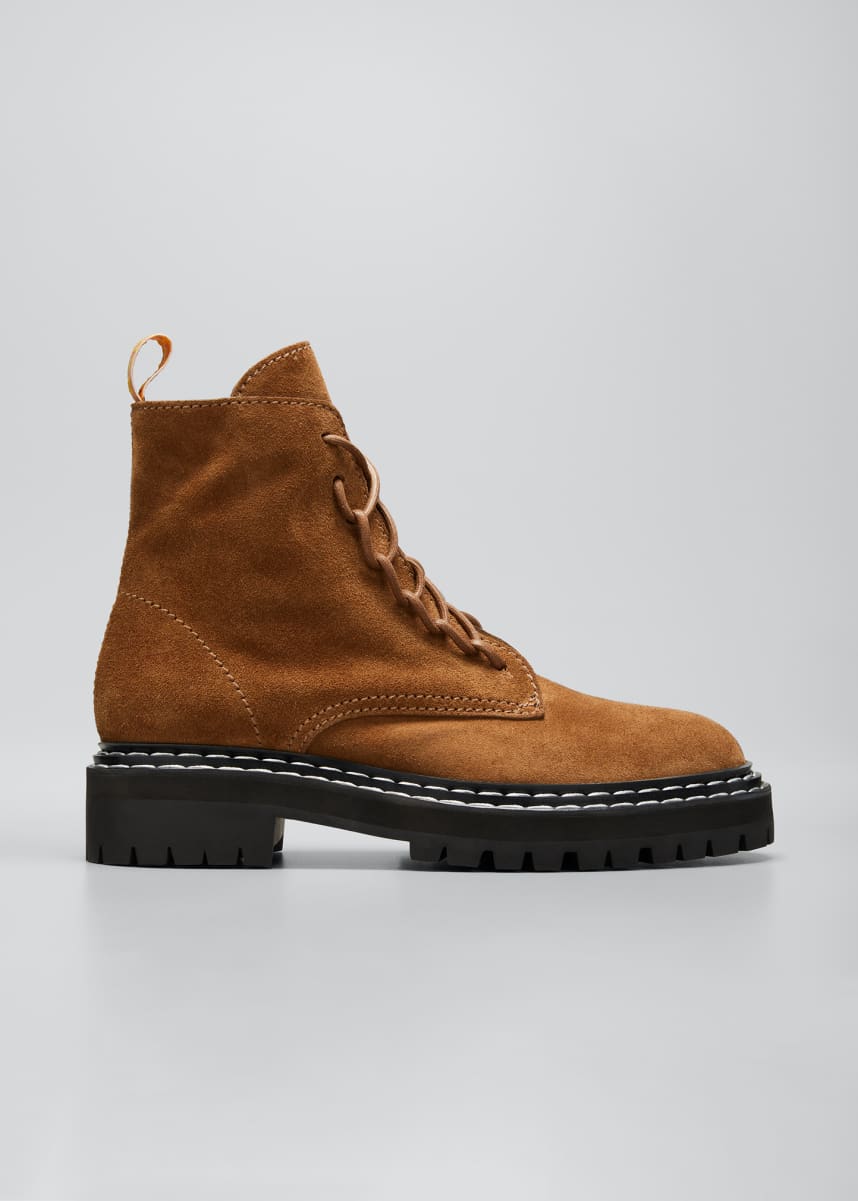 proenza schouler suede combat boots