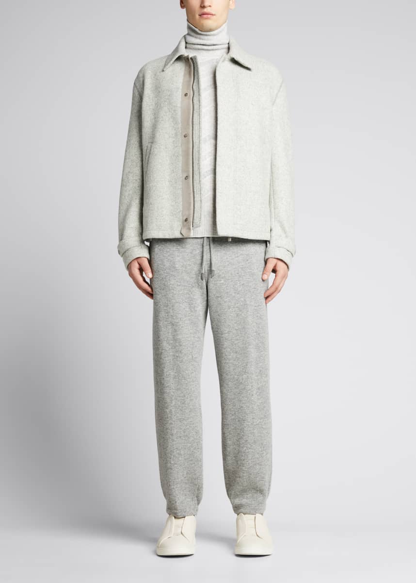 ZEGNA Men's Herringbone Blouson Jacket