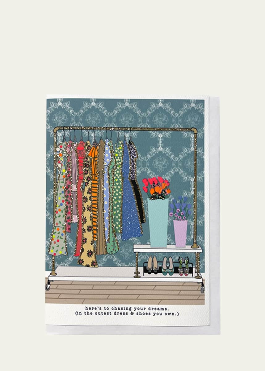 Verrier Here's To Chasing Your Dreams (In The Cutest Dress and Shoes) Greeting Card with Envelope
