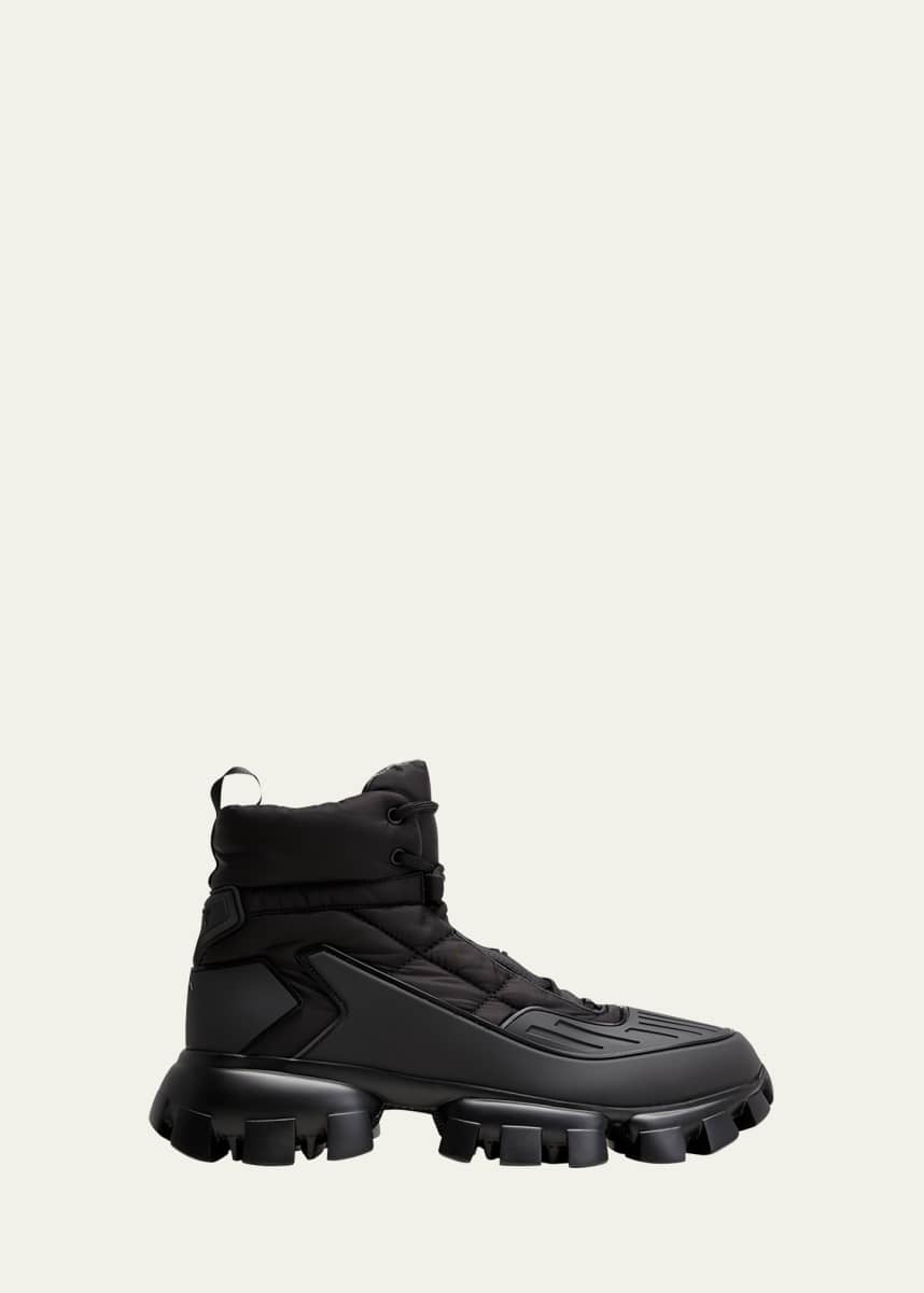 Prada Men's Cloudburst Thunder Lug-Sole Combat Boots