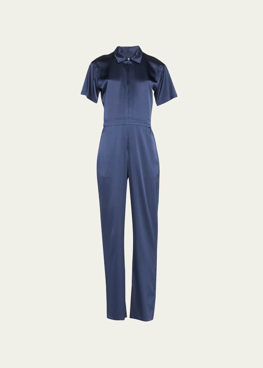 Rivet Utility Worker Short-Sleeve Corduroy Jumpsuit