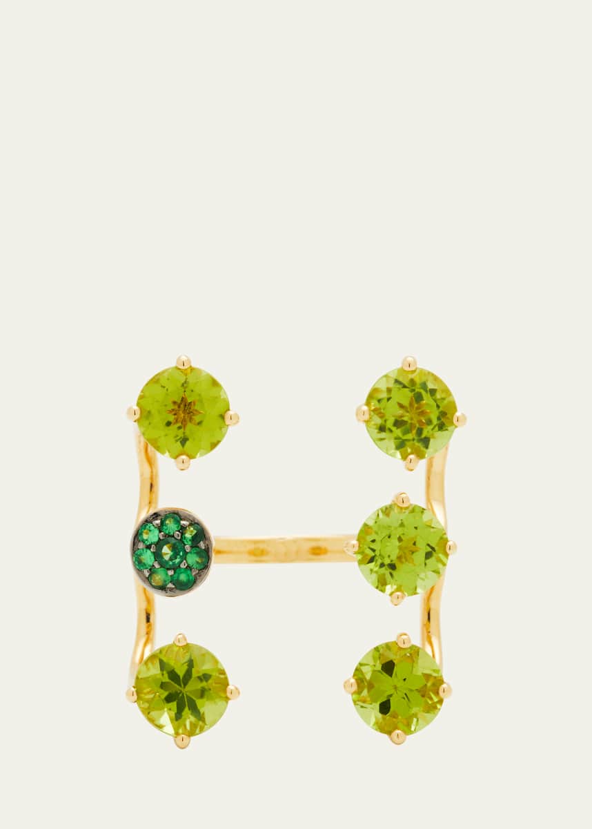 Stefere 18k Yellow Gold Peridot Ring from Terry Collection, Size 6.5 and 7