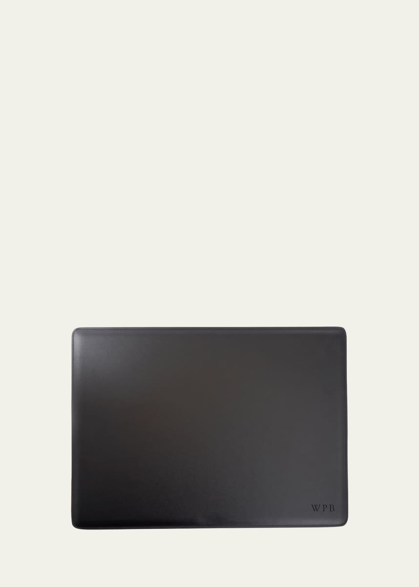 ROYCE New York Personalized Leather Desk Pad, 22" x 16"
