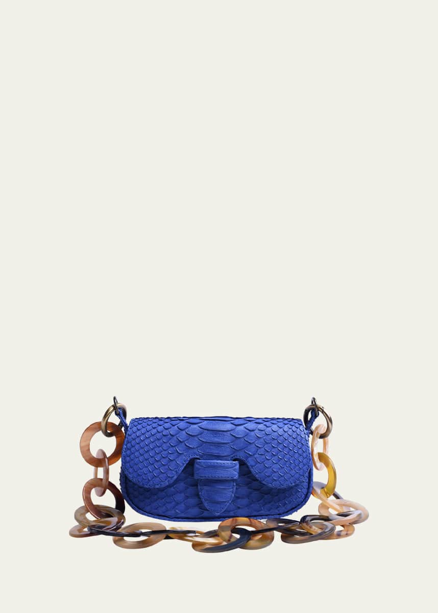 Adriana Castro Azza Mini Python Top-Handle Bag