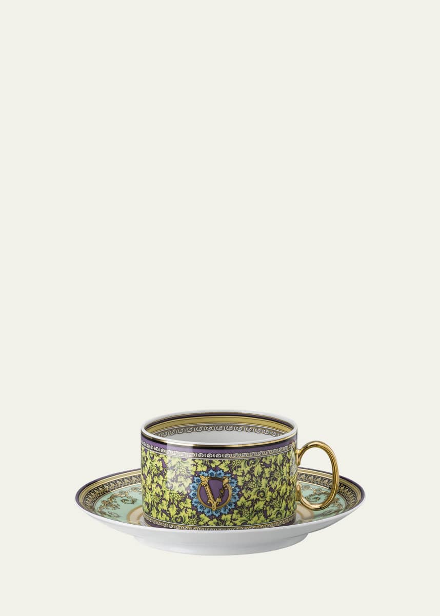 Versace Barocco Mosaic Tea Cup & Saucer