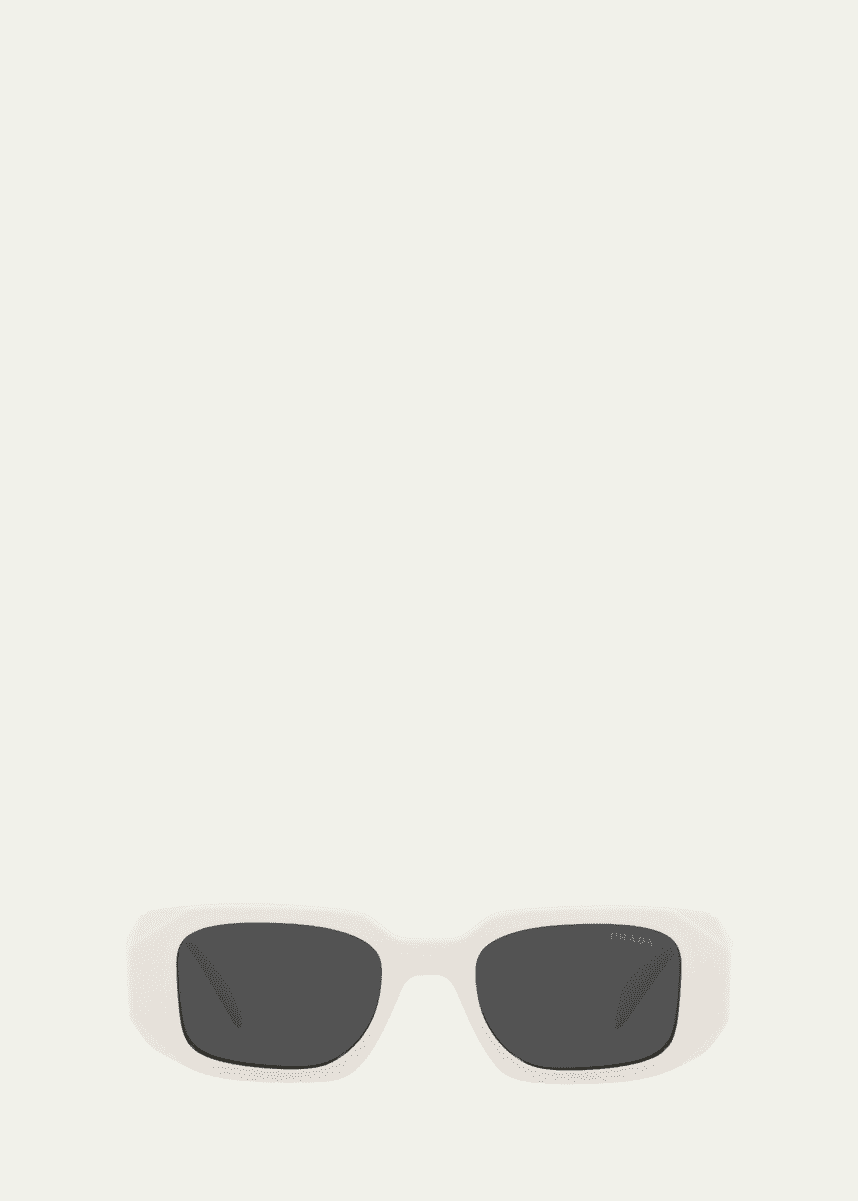 Prada Geometric Rectangle Acetate Sunglasses