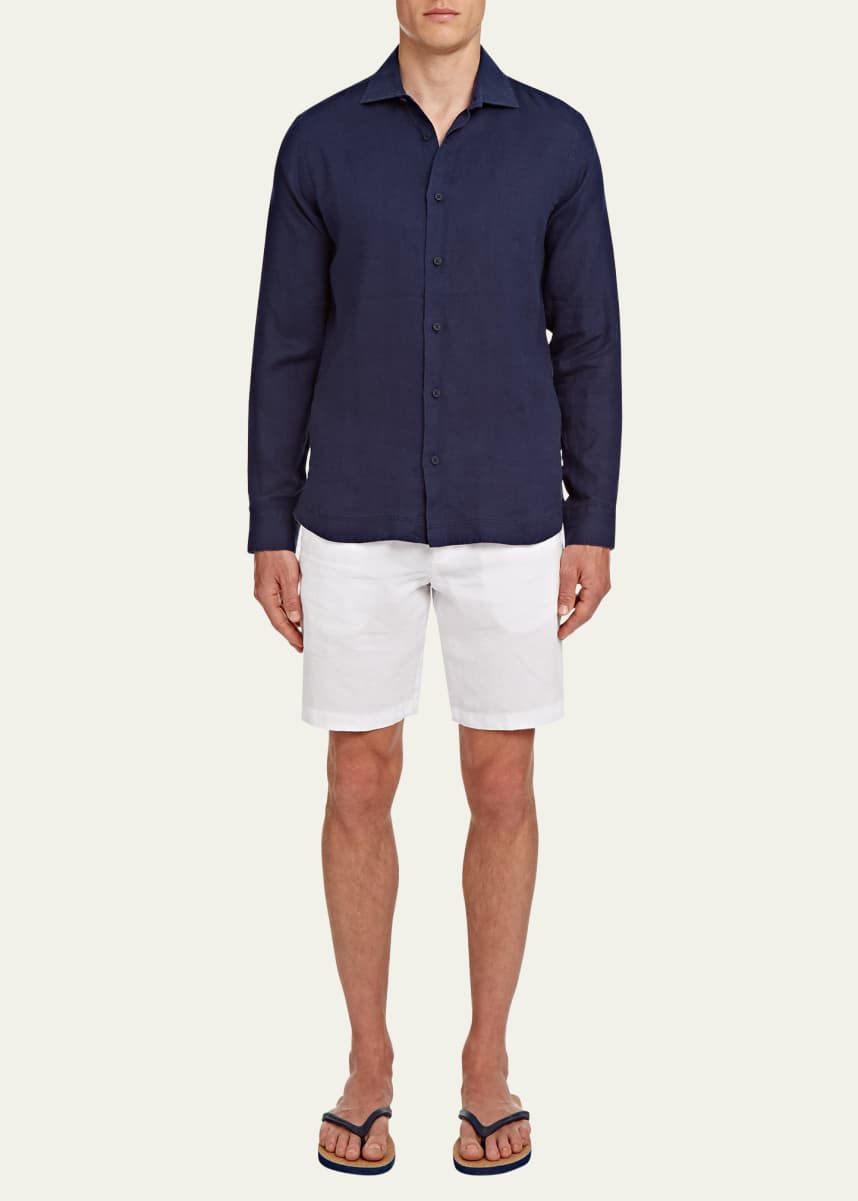 Orlebar Brown Men's Giles Smart Linen Sport Shirt