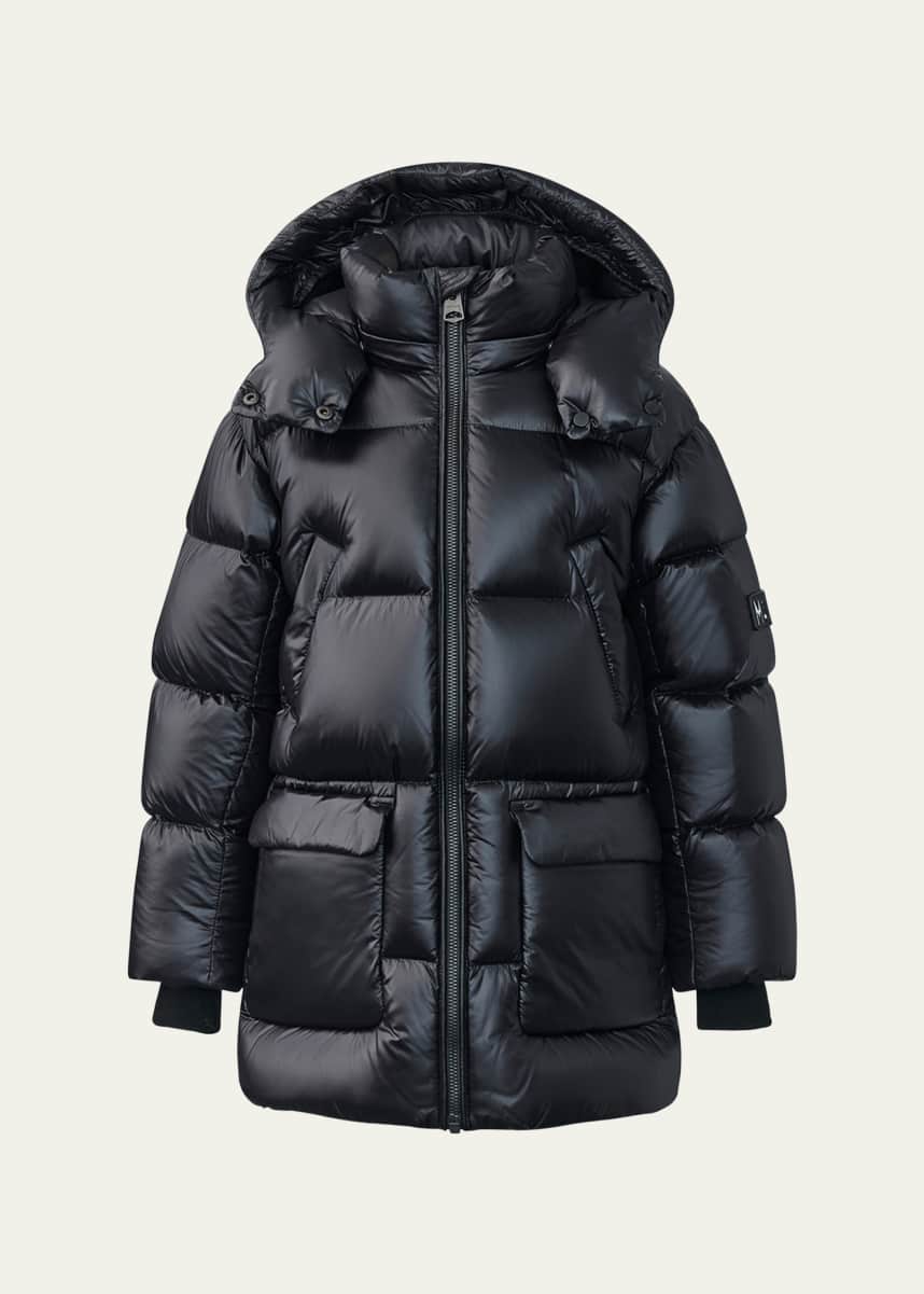 Mackage Kid's Kennie Quilted Logo Jacket, Size 8-14