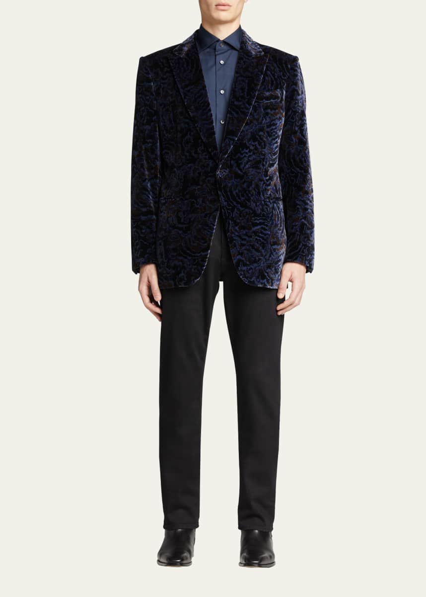 ZEGNA Men's Velvet Peak-Lapel Dinner Jacket
