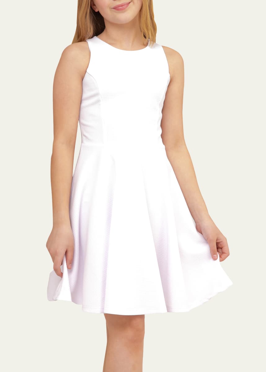 Un Deux Trois Girl's Sleeveless Fit-and-Flare Dress, Size 8-18