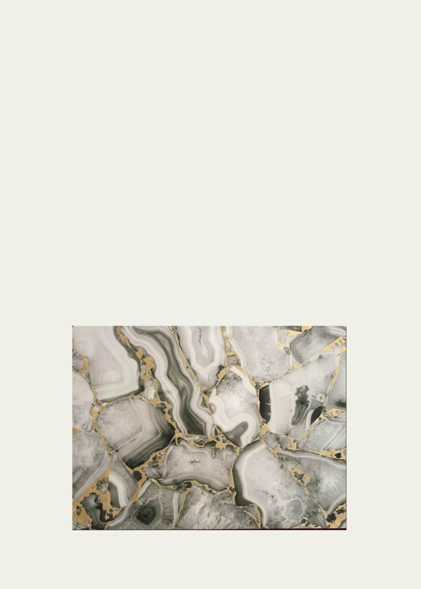 Nomi K Grey Stone Lacquer Rectangle Placemat