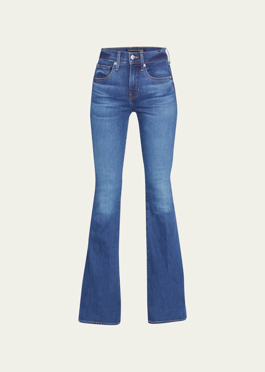 Veronica Beard Beverly High-Rise Skinny Flare Jeans