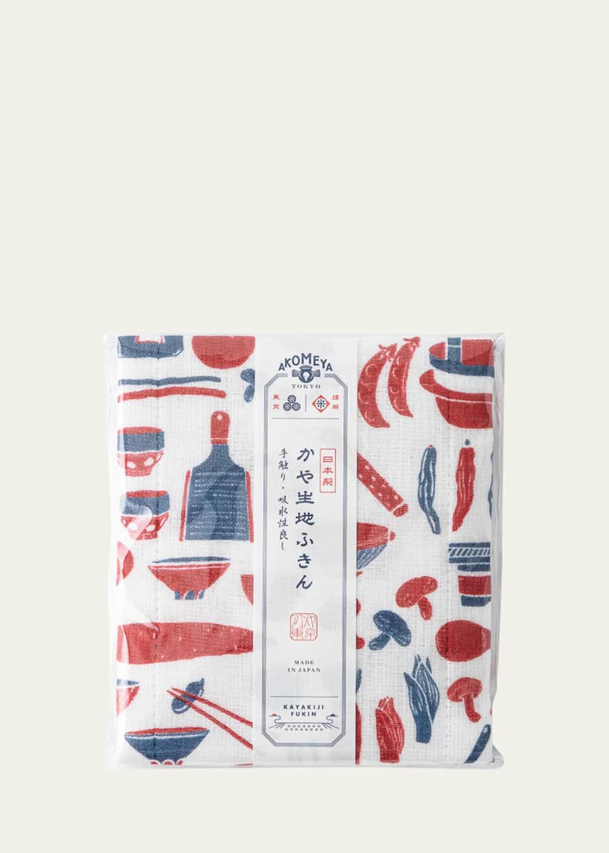 AKOMEYA TOKYO Japanese Tea Towel, Red