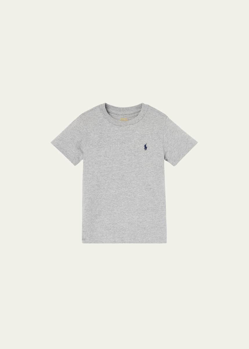 Ralph Lauren Childrenswear Boy's Cotton Jersey Crewneck Tee, Size 2-7