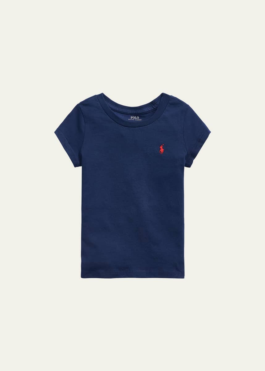 Ralph Lauren Childrenswear Girl's Logo Embroidered T-Shirt, Size 2-6X