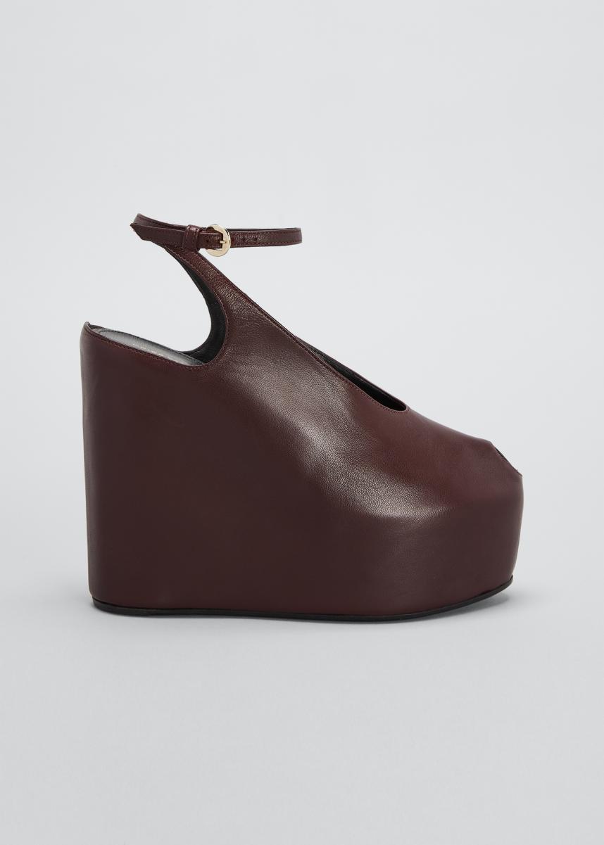 dries van noten leather platform sandals