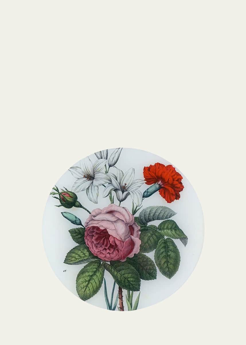 John Derian Rose Lily Carnation 11.5" Decorative Plate
