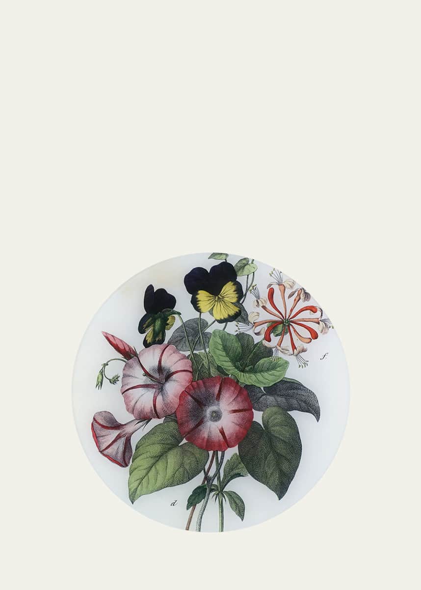 John Derian Pansy Honeysuckle & Morning Glory Decoupage Plate