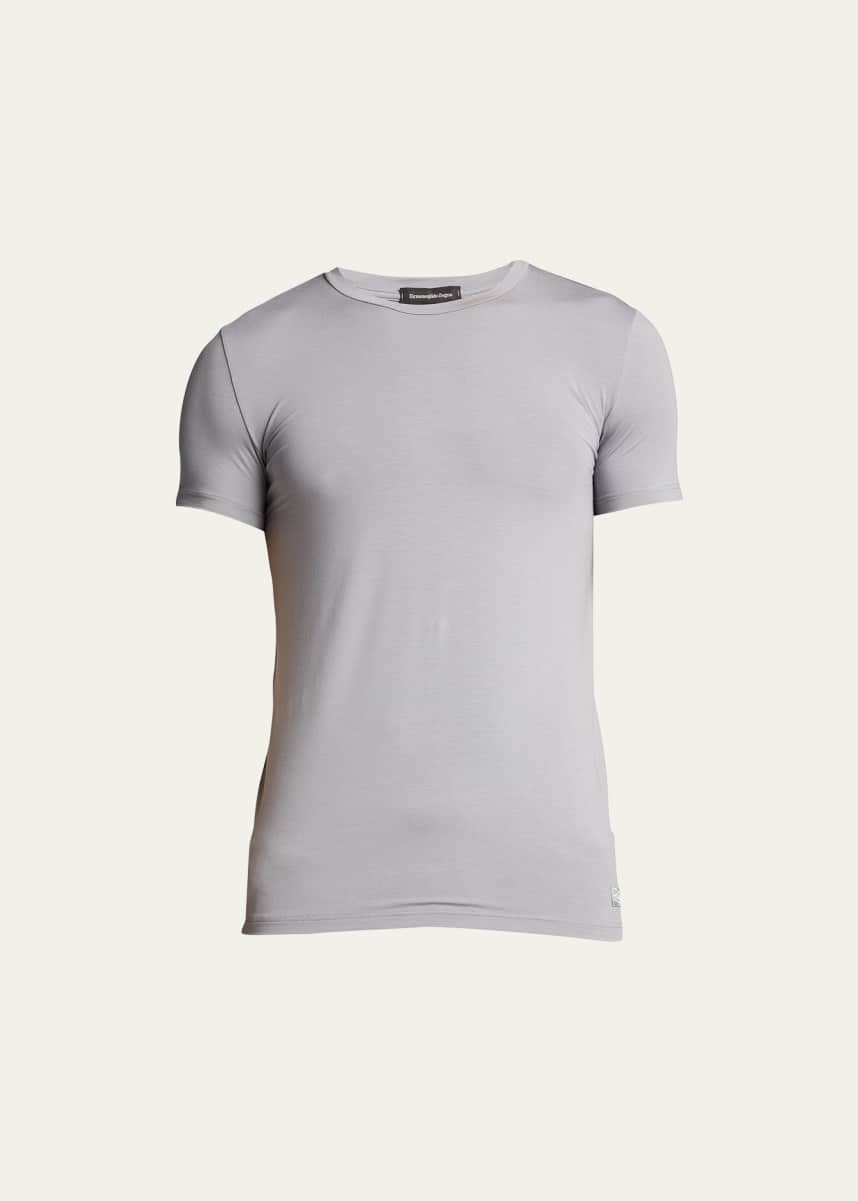 ZEGNA Men's Stretch-Modal Crew T-Shirt