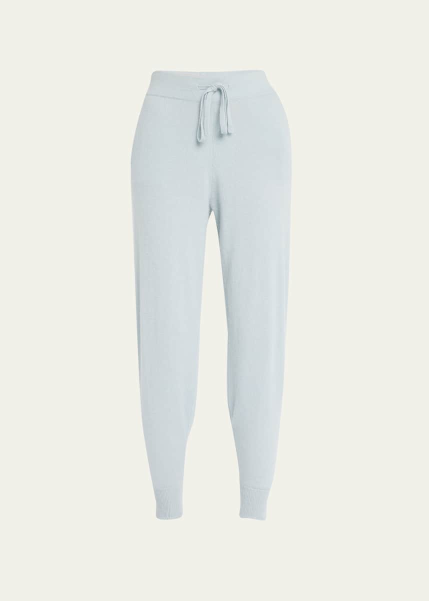 Arlotta Cashmere Cashmere Drawstring Sweatpants with Ribbed Ankle Cuffs