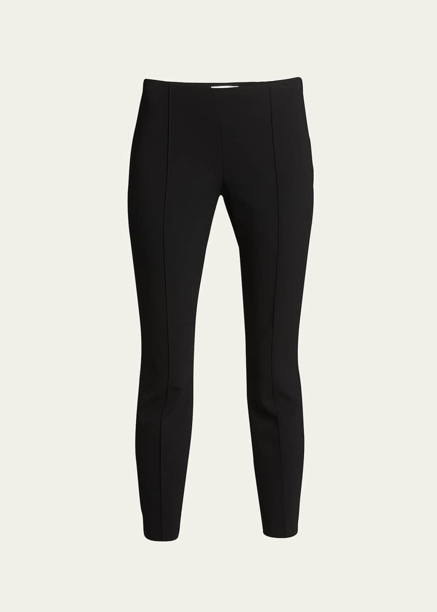 High-rise velvet leggings in black - Alex Perry