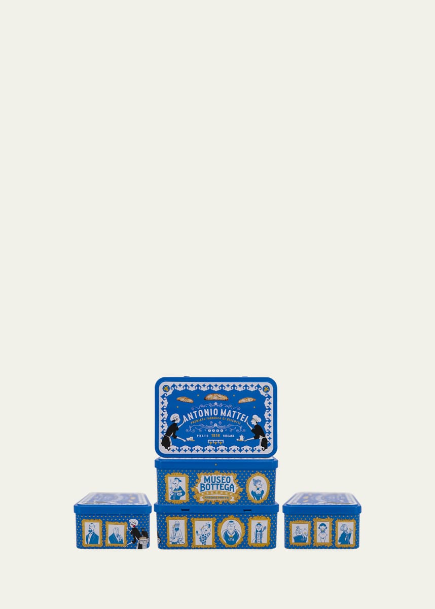 Antonio Mattei Biscottificio Renato Almond Biscotti Tin Box, 300 Grams