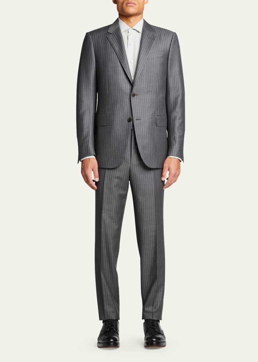 ZEGNA Men's Pinstripe Wool Suit
