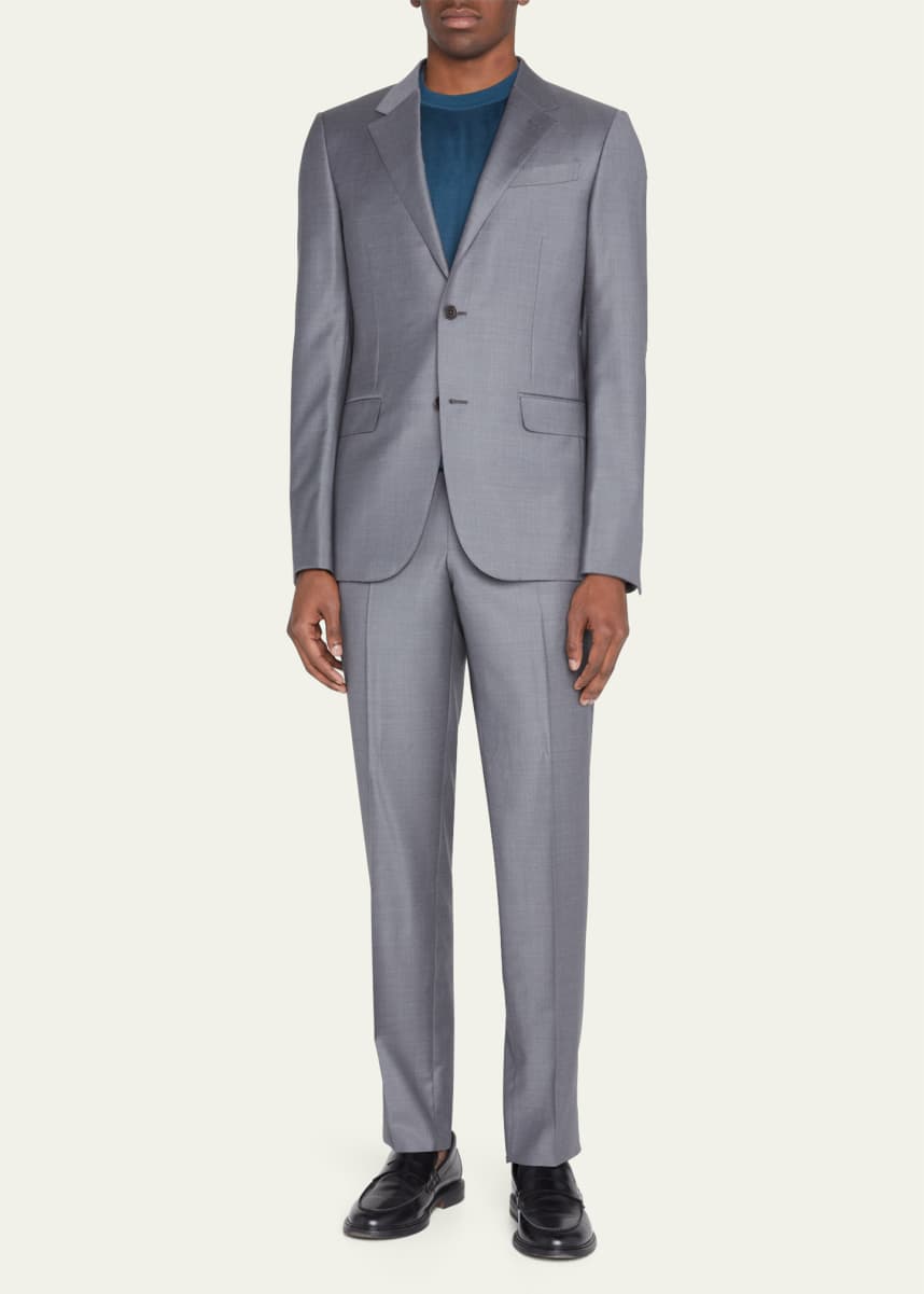 ZEGNA Men's Solid Wool Suit