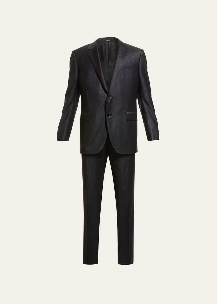 ZEGNA Men's Tonal Stripe Wool Suit