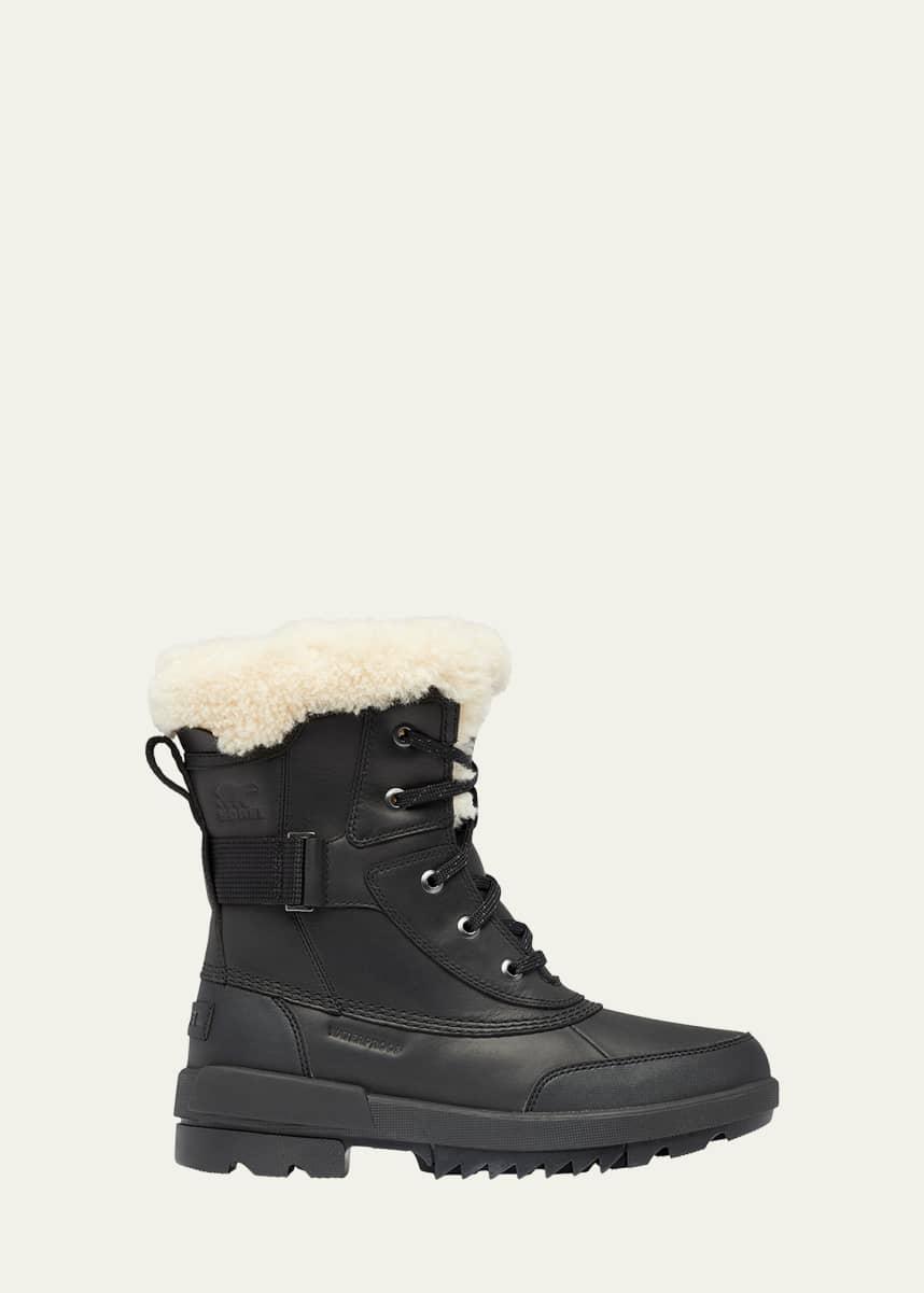 Sorel Tivoli Leather Shearling Snow Booties