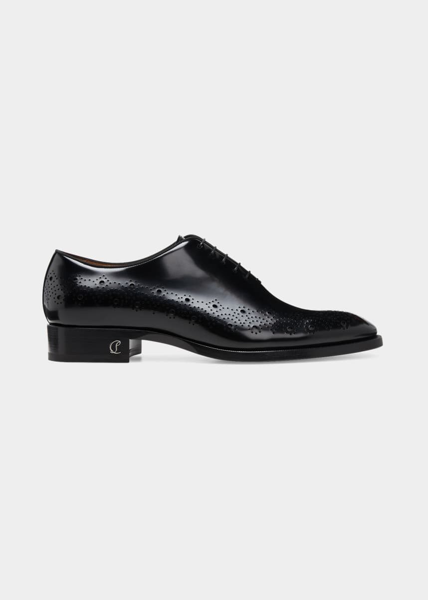 C & C Mens Leather Driving Shoes Oxford Flats Black US Size 8.5