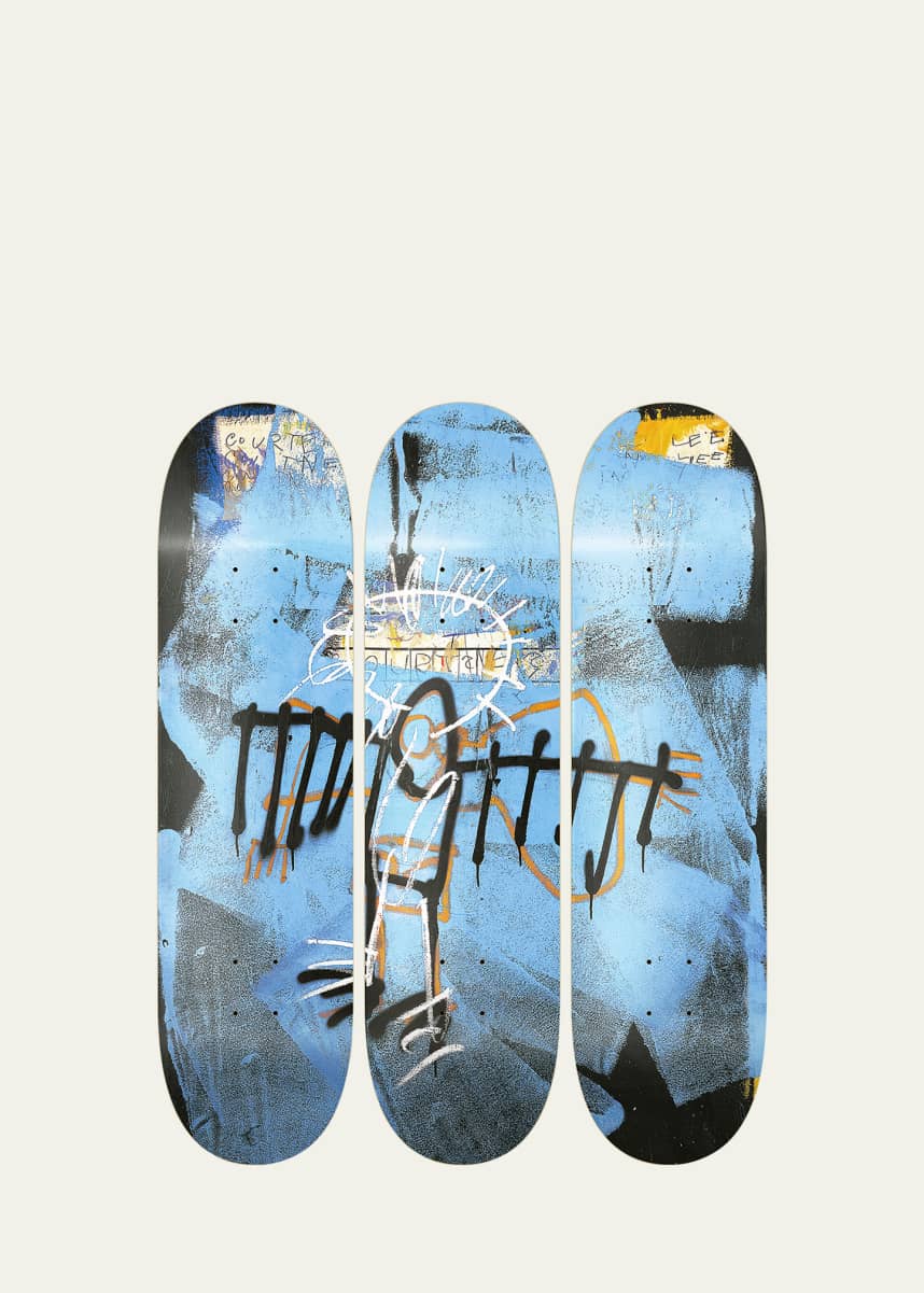 The Skateroom "Basquiat Untitled Angel" by Jean-Michel Basquiat Skateboard Wall Art, Set of 3