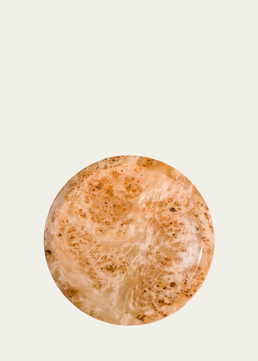 LADORADA Burl Veneer Round Centerpiece