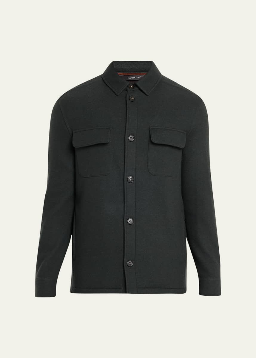 Loro Piana Men's LP Cashmere-Nylon Overshirt