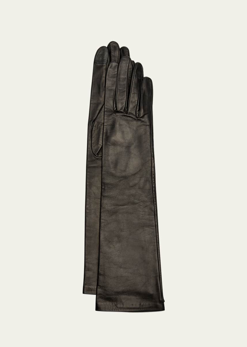 Agnelle Long Leather Gloves
