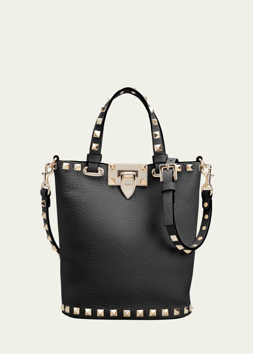 Valentino Garavani Rockstud Calfskin Hobo Crossbody Bag