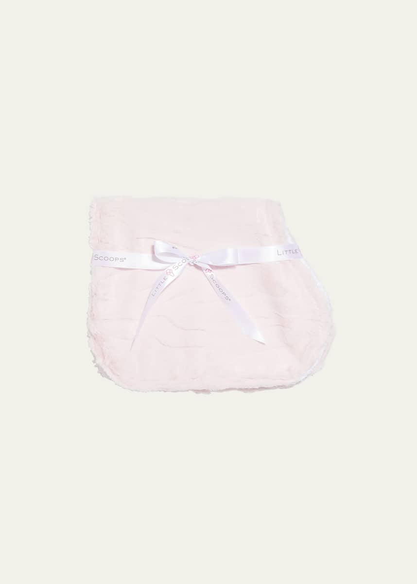 Little Scoops Girl's Solid Plush Burp Cloth