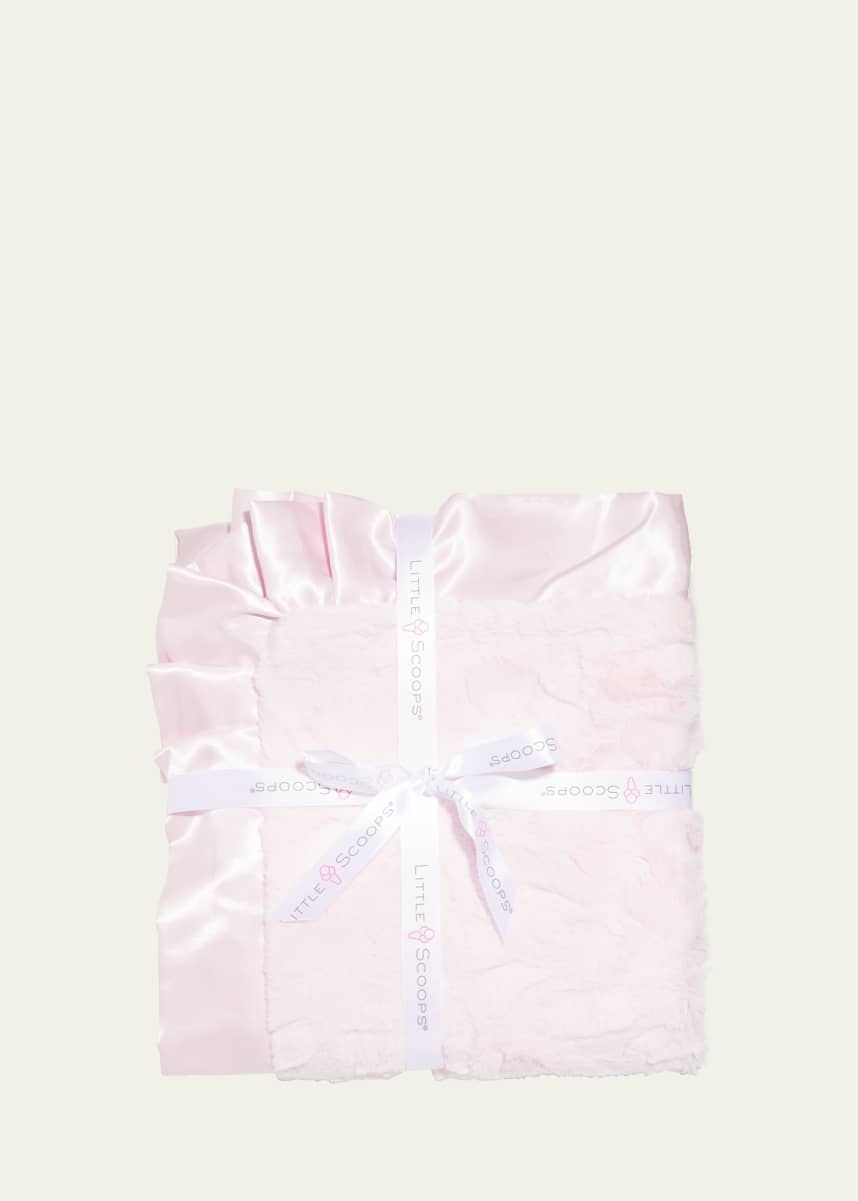 Little Scoops Girl's Plush Satin Recreational Blanket