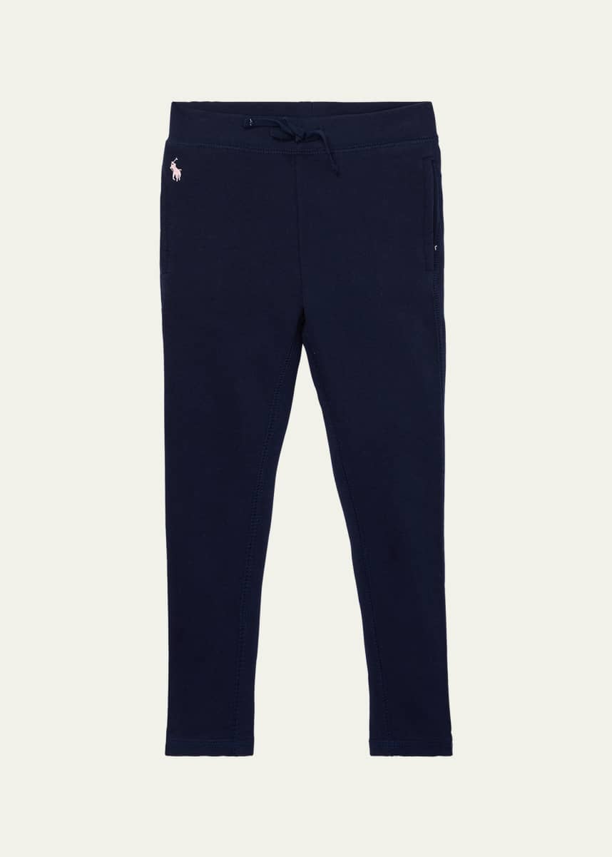 Ralph Lauren Childrenswear Girl's Drapey Terry-Fleece Lounge Pants, Size 2-6X