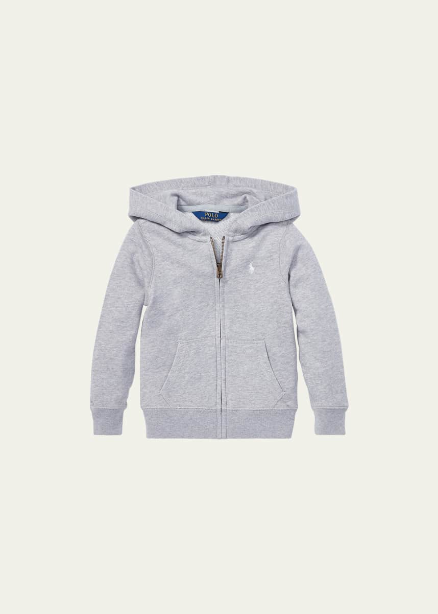 Ralph Lauren Childrenswear Girl's Drapey Terry Zip Hoodie, Size 2-6X