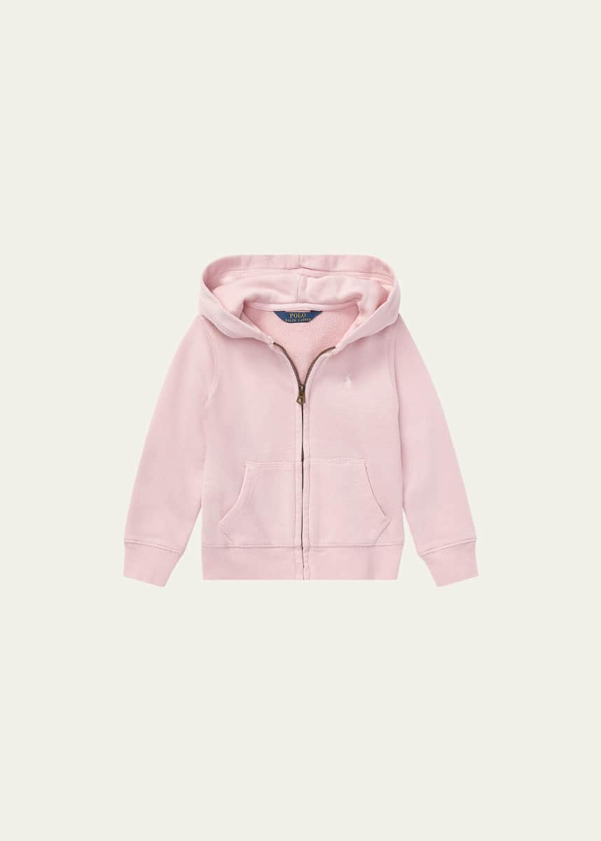 Ralph Lauren Childrenswear Girl's Drapey Terry Zip Hoodie, Size 2-6X