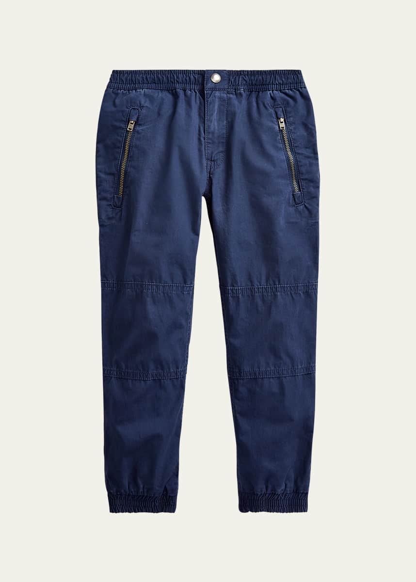 Ralph Lauren Childrenswear Boy's Poplin Jogger Pants, Size 2-6