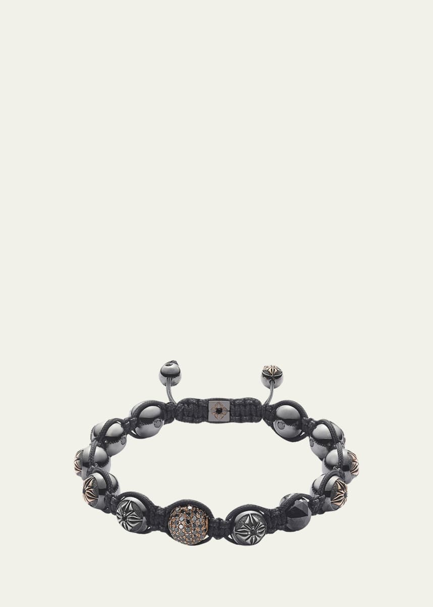 Shamballa Jewels Men's 18k Bead Bracelet with Diamonds