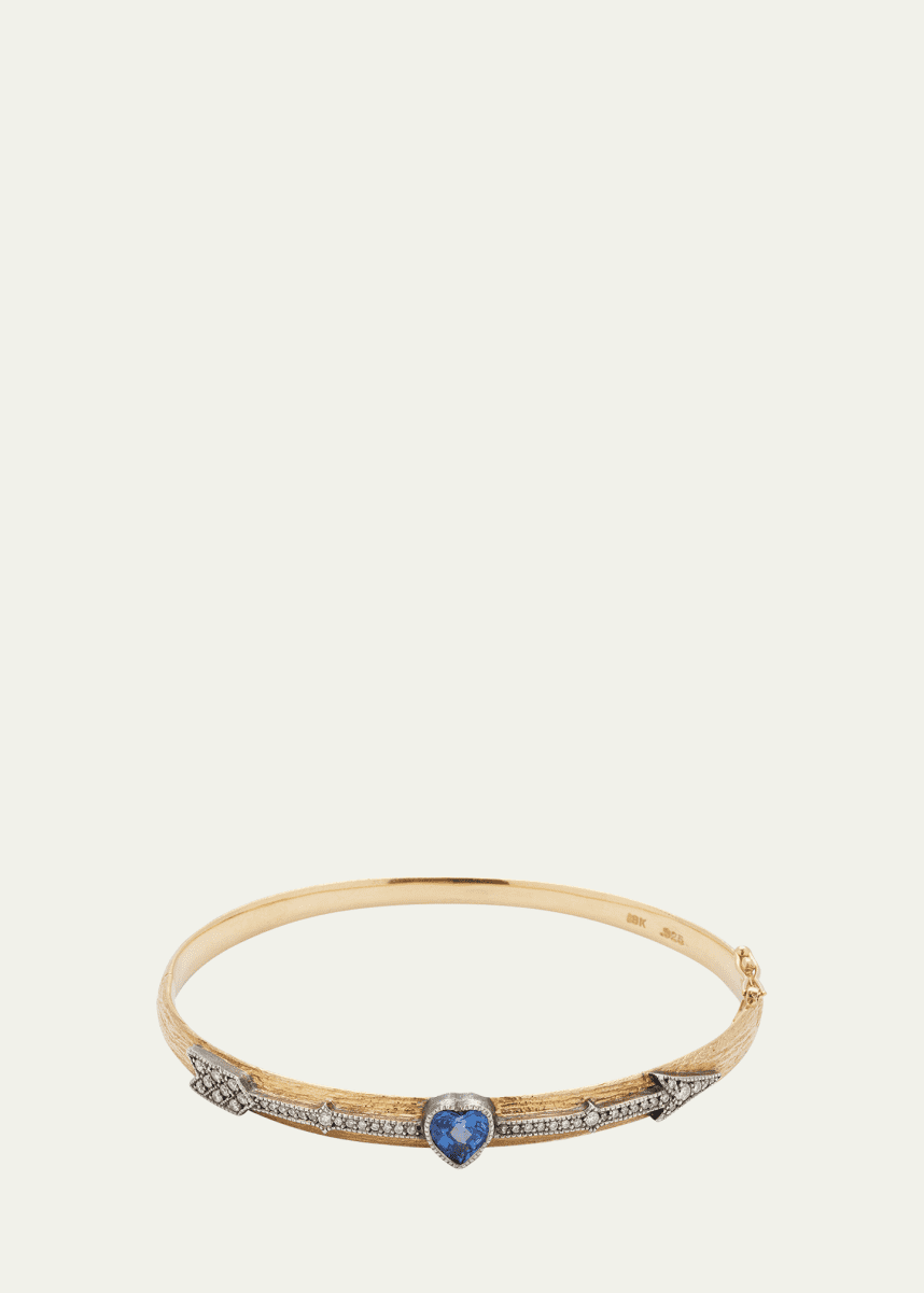 Arman Sarkisyan Cupids Arrow Bracelet with Diamonds and Blue Sapphire